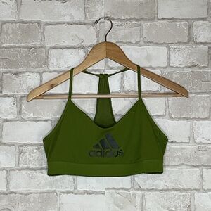 Adidas Olive Green Racerback Sports Bra